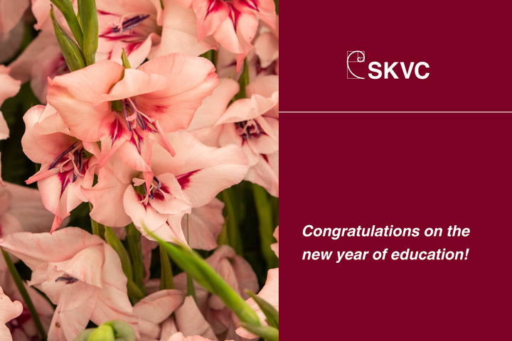 Greetings for the new academic year! Flower illustration