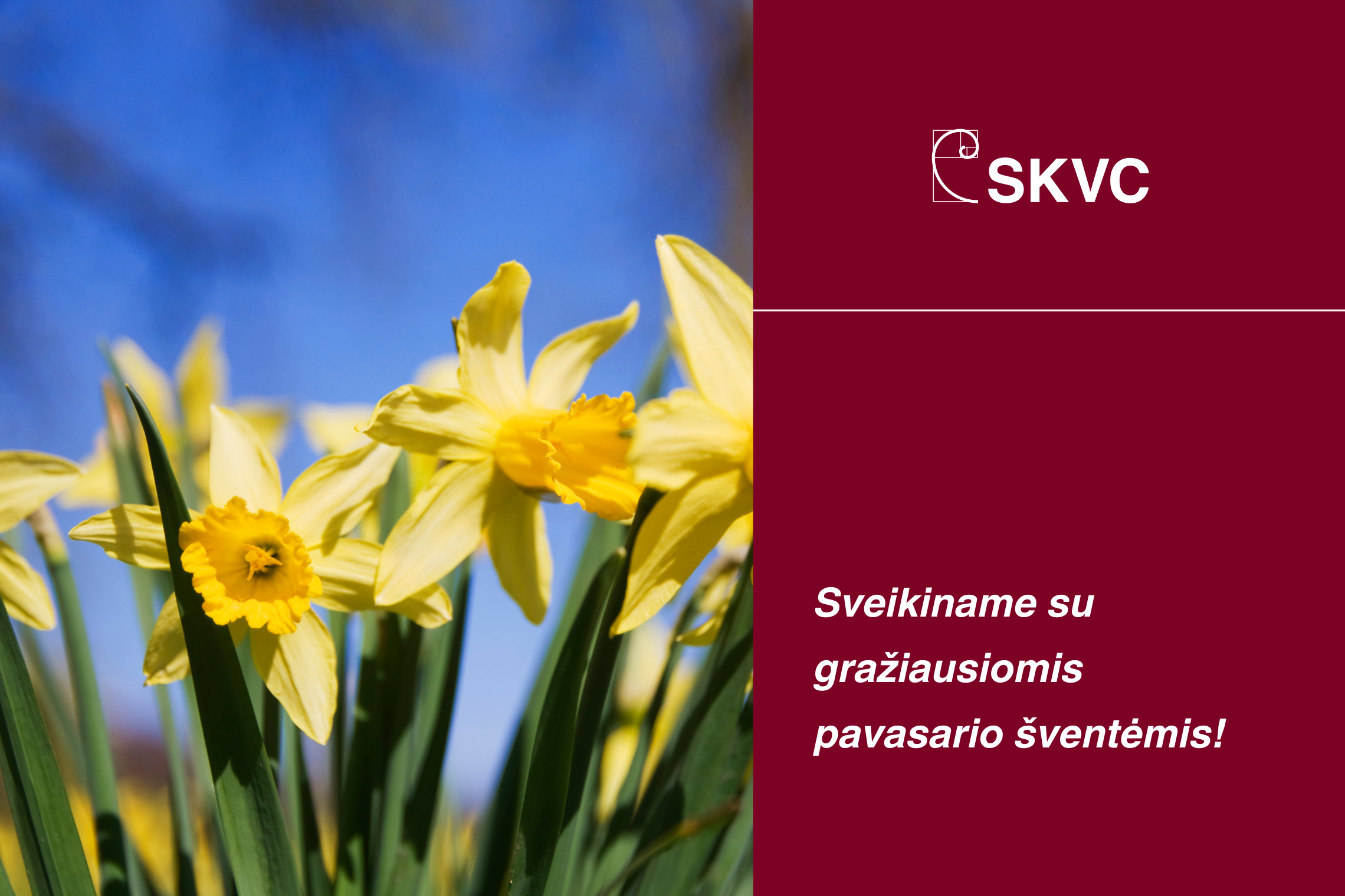 Sveikinimas su pavasario šventėmis!