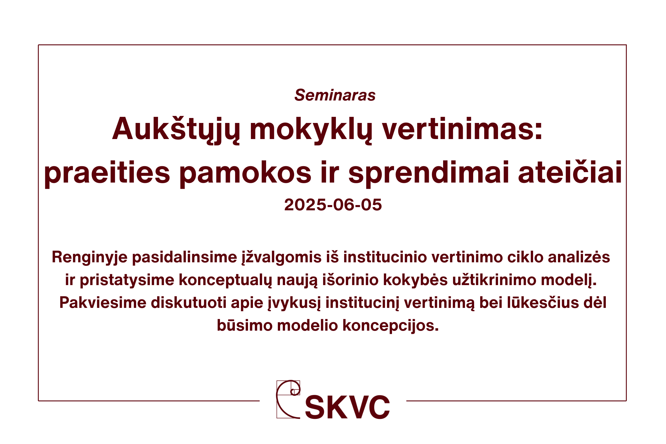 Renginio pavadinimas, logotipas ir anonsas
